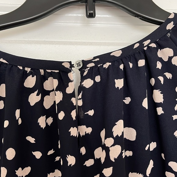 Madewell Navy with Cream Design Top Size XL - Picture 5 of 7